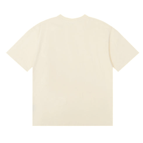 Rhude T-shirts Sailing Sunset Print Cotton Casual Crew Neck Short Sleeve Men and Women