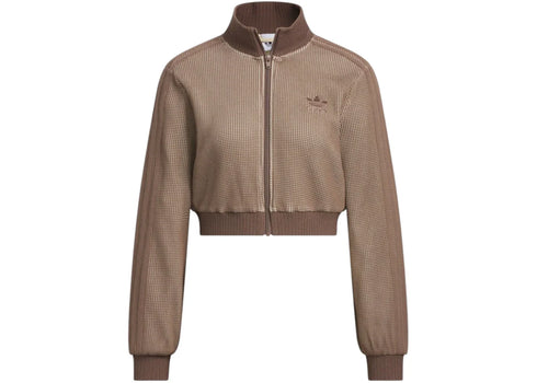 adidas Originals Crop Track Top (Asian Sizing) Sand Strata/Earth Strata
