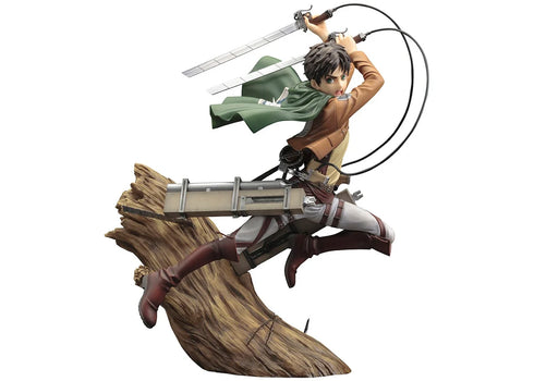 Kotobukiya Artfx J Attack On Titan Eren Yeager Renewal Package Ver. Figure Brown