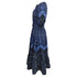 Women's Ulla Johnson Josefina Belted Midi Dress in Navy Blue Cotton
