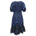 Women's Ulla Johnson Josefina Belted Midi Dress in Navy Blue Cotton