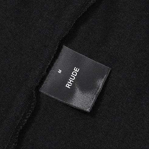 Rhude T-shirts Racing Tire Change Scene Printed Cotton Casual Short Sleeves Men and Women