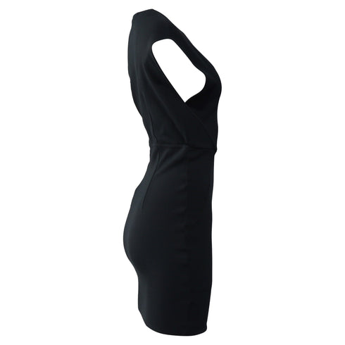 Women's Alexander Wang V-neck Mini Dress in Black Rayon