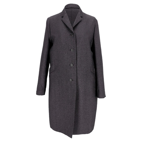 Women's Jil Sander Long Coat in Grey Acetate