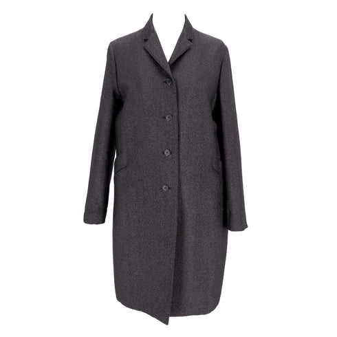 Women's Jil Sander Long Coat in Grey Acetate