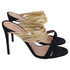 Women's Aquazzura Rendez Vous Sandals in Black Suede and Leather