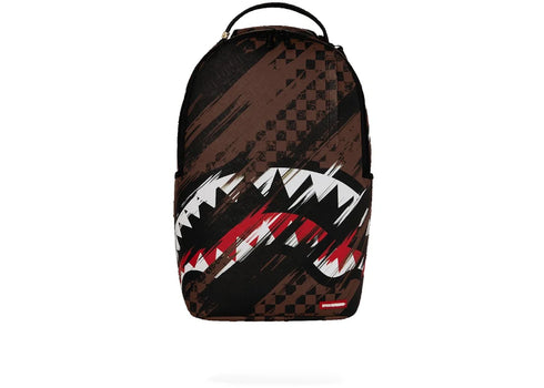 Sprayground Smeared Grunge Backpack Brown