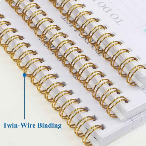 (50-Pack) To Do List Notepad - A5 Undated Daily Planner, 2500 Sheets/5000 Pages To Do List Notebook for Work, Spiral Waterproof Notepad for Office Supplies, School Planner, 5.8 x 8.3