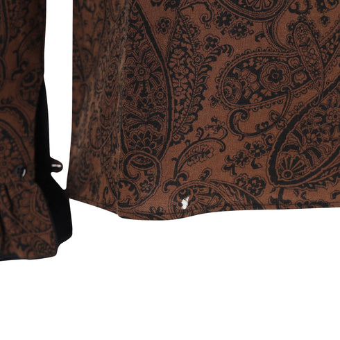 Women's Kenzo Paisley Print Blouse in Brown Wool