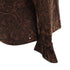 Women's Kenzo Paisley Print Blouse in Brown Wool