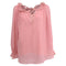 Women's Marc Jacobs Ruffle Blouse in Pink Silk