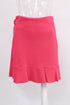 Women's Boutique Moschino Ruffled Crepe Mini Skirt in Pink Wool