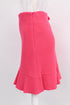 Women's Boutique Moschino Ruffled Crepe Mini Skirt in Pink Wool