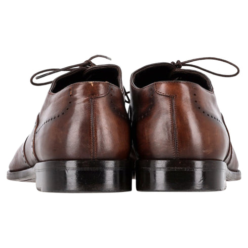 Men's Ermenegildo Zegna Wingtip Oxford Shoes in Brown Leather