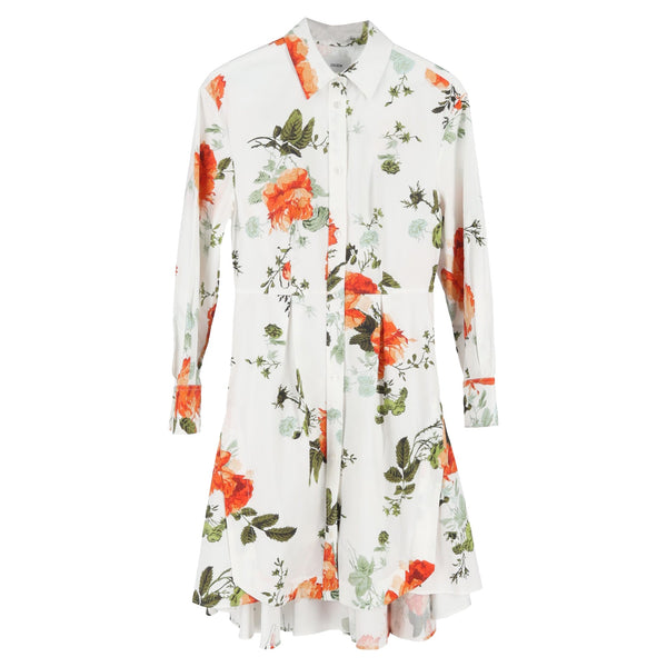 Women's Erdem Floral-Print Mini Shirt Dress in Multicolor Cotton