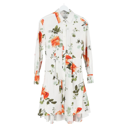 Women's Erdem Floral-Print Mini Shirt Dress in Multicolor Cotton