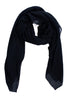 Giorgio Armani black silk scarf with sheer