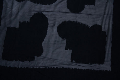 Giorgio Armani black silk scarf with sheer