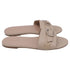 Women's Stuart Weitzman Crystal-Embellished Slides in Beige Leather