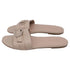 Women's Stuart Weitzman Crystal-Embellished Slides in Beige Leather