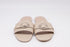 Women's Stuart Weitzman Crystal-Embellished Slides in Beige Leather