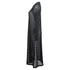 Women's Comme Des Garçons Mesh Long Sleeve Midi Dress in Black Polyester