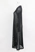 Women's Comme Des Garçons Mesh Long Sleeve Midi Dress in Black Polyester
