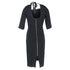 Women's Roland Mouret Paneled Tie-Detailed Midi Dress in Black Viscose