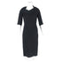 Women's Roland Mouret Paneled Tie-Detailed Midi Dress in Black Viscose
