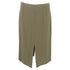 Women's Roland Mouret Front Slit Midi Pencil Skirt in Olive Wool