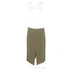 Women's Roland Mouret Front Slit Midi Pencil Skirt in Olive Wool
