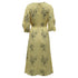 Women's Jason Wu Floral-Print V-Neck Midi Dress in Pastel Yellow Viscose
