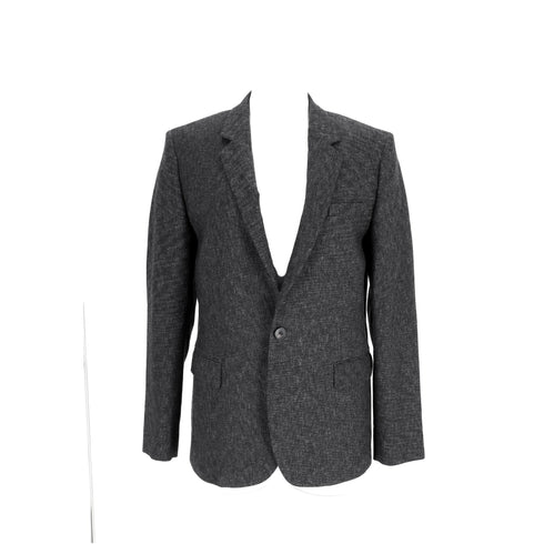Men's Iro Single-Breasted Tweed Blazer in Grey Wool