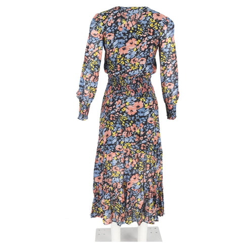Women's Rixo Maya Shirred Maxi Dress in Floral Print Cotton