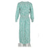 Women's Rixo Marianna Floral-Print Crepe Maxi Dress in Green Viscose