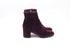Women's Gianvito Rossi Margaux Block-Heel Ankle Boots in Burgundy Velvet