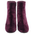 Women's Gianvito Rossi Margaux Block-Heel Ankle Boots in Burgundy Velvet