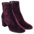Women's Gianvito Rossi Margaux Block-Heel Ankle Boots in Burgundy Velvet