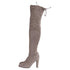 Women's Stuart Weitzman Highland Over-The-Knee Boots in Grey Suede
