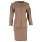 Women's Max Mara Single-Breasted Blazer and Skirt Suit in Brown Wool