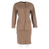 Women's Max Mara Single-Breasted Blazer and Skirt Suit in Brown Wool