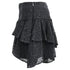Women's Iro Tale Lace Tiered Mini Skirt in Black Cotton