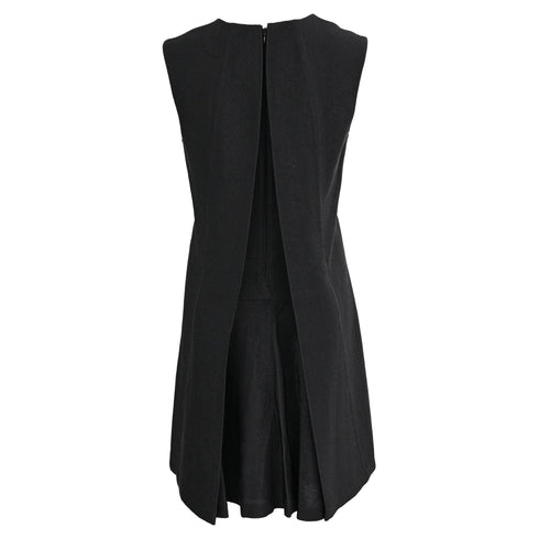 Women's Alexander Wang Black Pleated Mini A-line Dress in Black Polyester