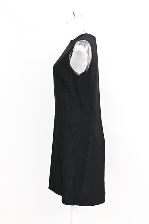 Women's Alexander Wang Black Pleated Mini A-line Dress in Black Polyester