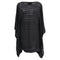 Women's Herve Leger Amiee Knitted Poncho Mini Dress in Black Cotton