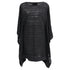 Women's Herve Leger Amiee Knitted Poncho Mini Dress in Black Cotton