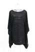 Women's Herve Leger Amiee Knitted Poncho Mini Dress in Black Cotton