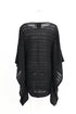 Women's Herve Leger Amiee Knitted Poncho Mini Dress in Black Cotton