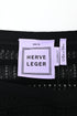 Women's Herve Leger Amiee Knitted Poncho Mini Dress in Black Cotton