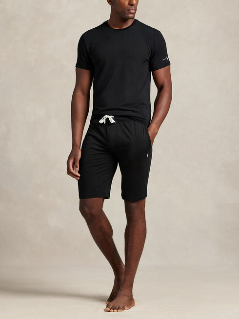 RALPH LAUREN Cotton Jersey Sleep Shorts Polo Black